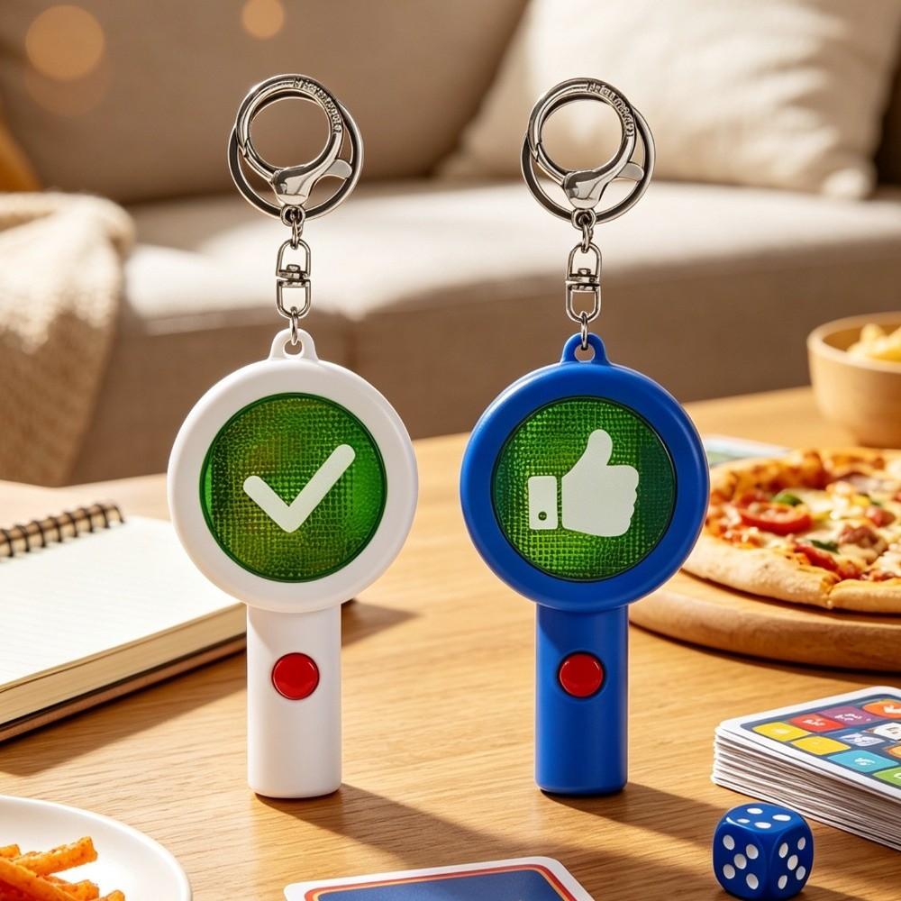 Acrylic Keychain Response Card Handheld Judgement Board Keyring Voting Paddles Activity Supplies