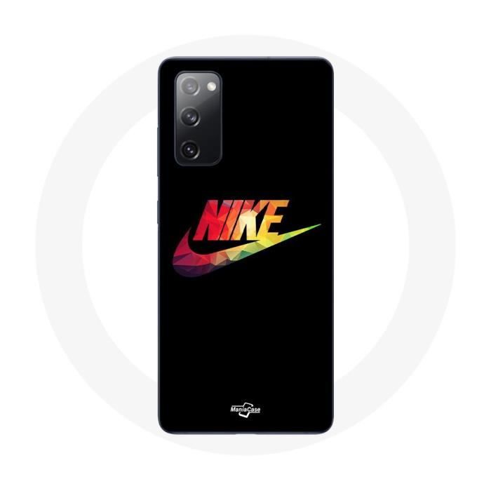 Hülle für Samsung Galaxy S20 FE Nike Logo Farbe Hintergrund schwarz