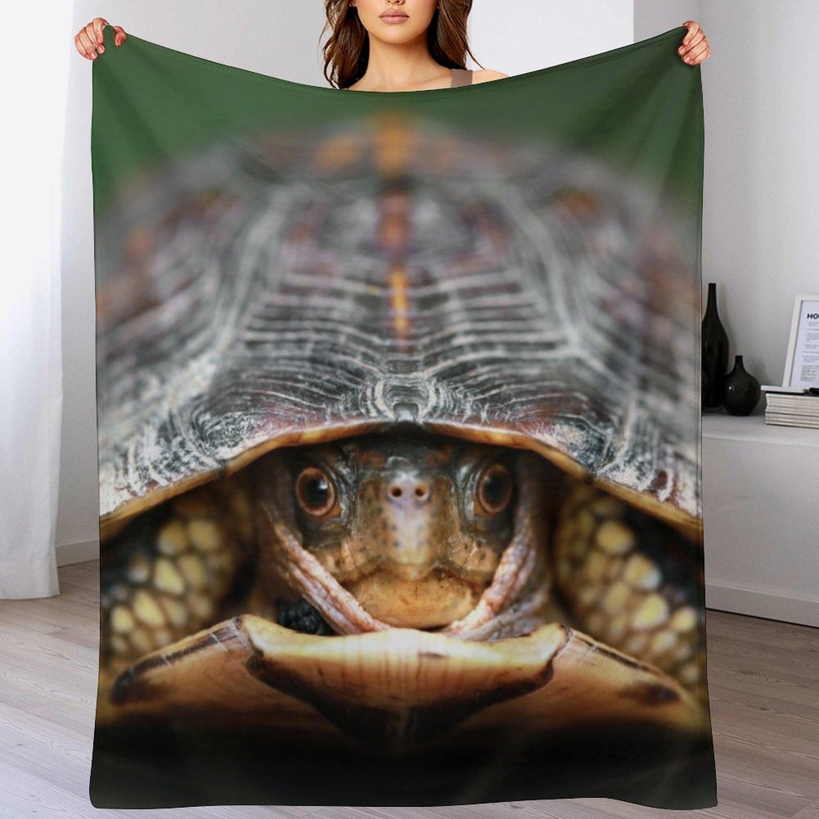 

Box Turtle Throw Blanket Lightweight Cozy Blanket for Bed Sofa 102x76cm(40x30in)