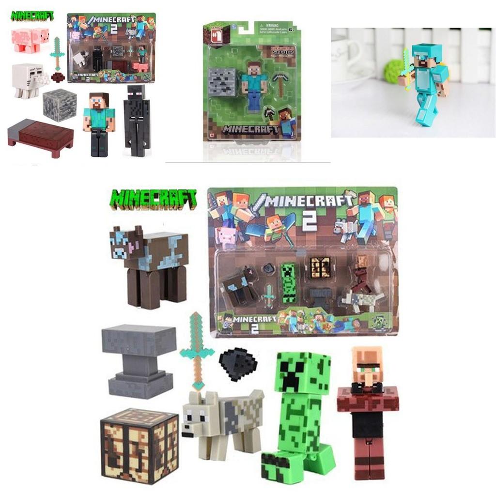 Minecraft Puzzle Action Figures Collection High-quality Home Decor And Gift For Gamers