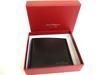 Authentic Salvatore Ferragamo Black Blue Leather Bifold Bill Wallet #b022  Open box