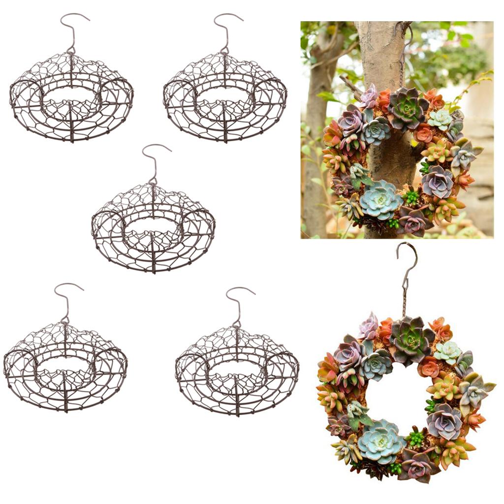 5x Shape Iron Wire Pot Rack Wedding Garden Decor