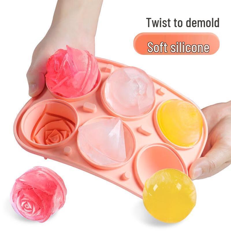 Food-Grade Silicone Ice Cube Mold with Funnel