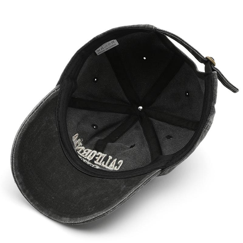 1PC New Cotton Retro Vintage Baseball Cap Men Women Denim Embroidered Letters Hat Cotton Soft Top Caps Casual Retro Unisex Hats