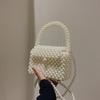 Pearl Bag Women's New Version Hand Woven Crossbody Bag Mobile Phone Bag Personalized Ins Versatile Mini Pearl Bag