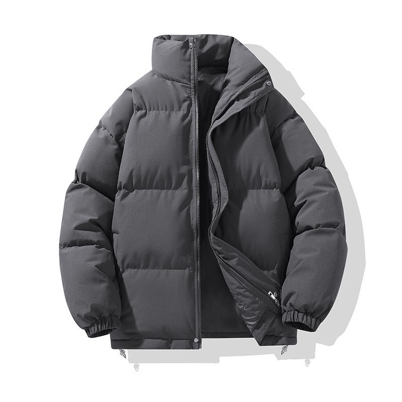 Solid Color Loose Thickened Warm Padded Coat Unisex Couple Oversized Winter Outwear