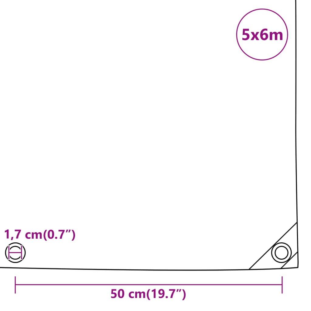 White Cover Sheet 5x6 m 650 g m²