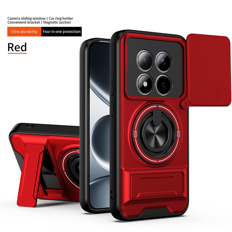 

2 in 1 Ring Grip Built-in Magnetic Car Holder Case for Xiaomi Redmi Note 15 Pro + 15 Pro 14 pro 14s 13 12 12s 11 protect Cover Redmi Note 15 Pro+