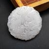 Afghanistan White Jade Dragon & Phoenix Pendant - Auspicious Five Blessings Necklace Gift