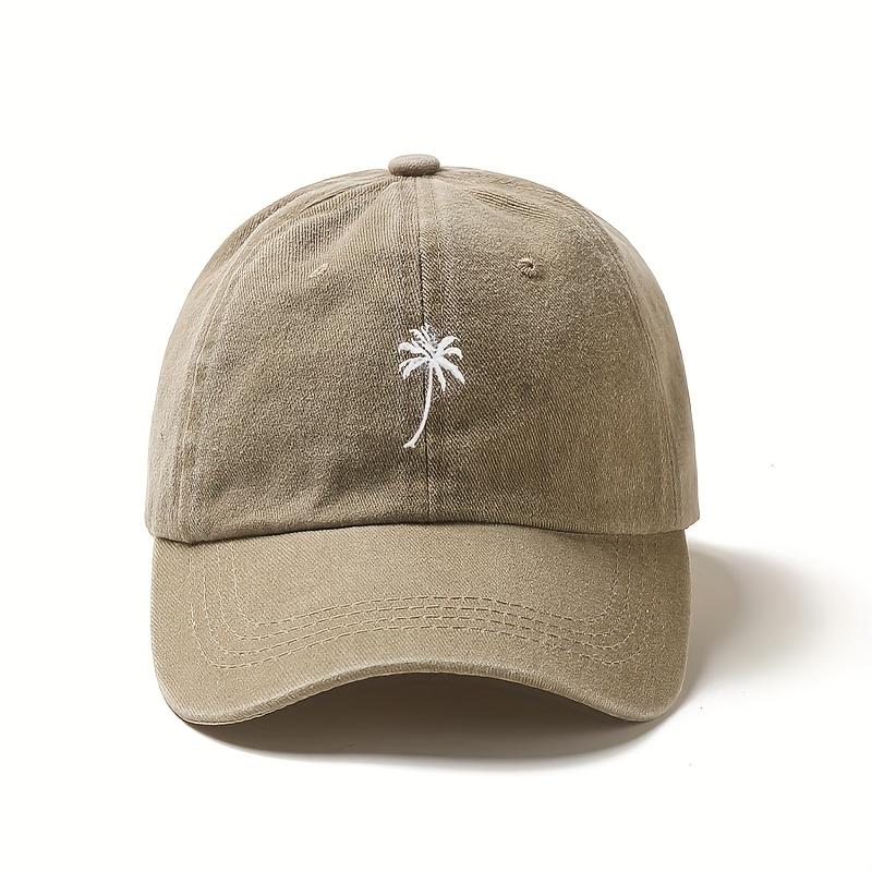 1pc Rerto Washed Embroidery Baseball Caps for Women,outdoor Leisure Adjustable Drawstring Closure,Perfect for Outdoor Activities