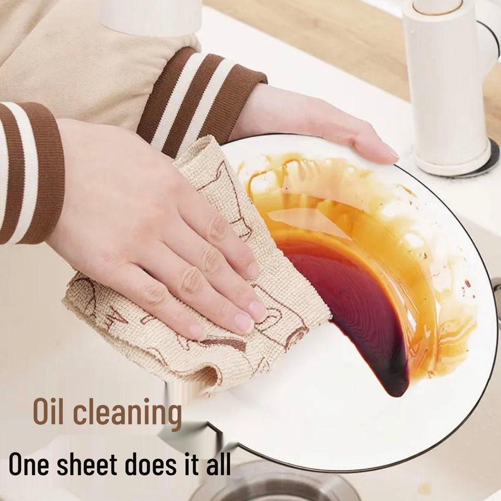 10A Antibacterial Cartoon Disposable Thickened Absorbent Kitchen Wipes