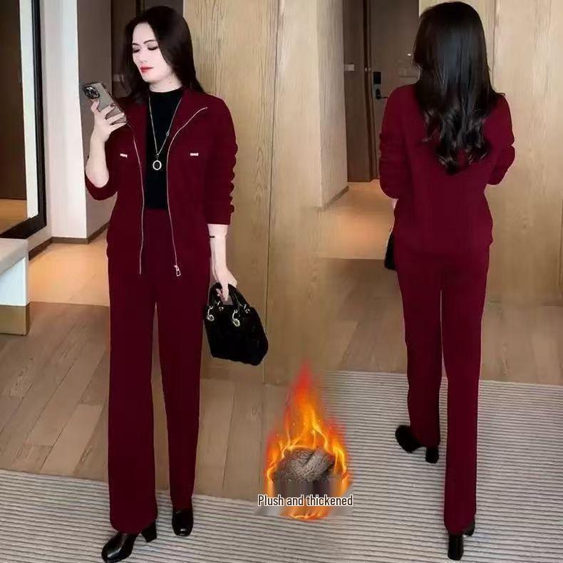 Sportliches Damen-Zweiteiler-Set: Stilvoll & Lässig mit Fleecefutter