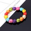 Tibetan Prayer Multi Color Skull Beads Handmade Stretch Bracelet Fashion Jewelry
