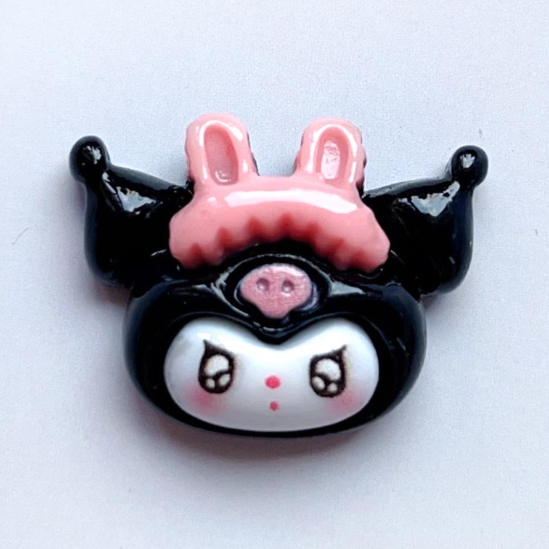 Sanrio Kuromi Cartoon Shoe Charms & Buckles - Kids Clog Decorations, Slippers, Sandals & Flowers