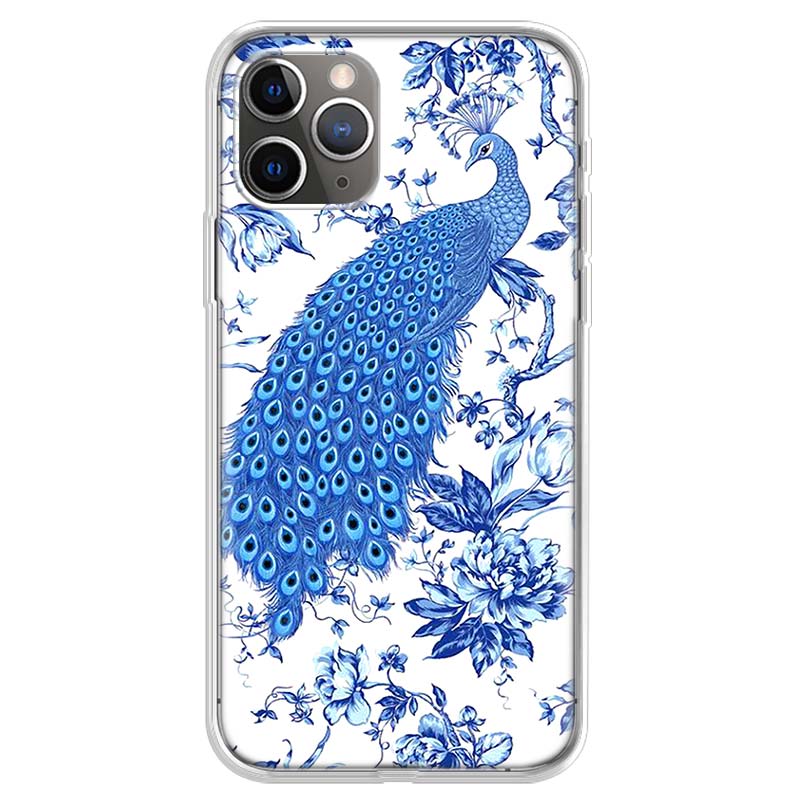 Blue and white porcelain Phone Case For iPhone 17 Air 11 13 Mini 14 15 Plus 16 12 Pro Max 16E SE 7 8 Pattern Soft TPU Back Cover