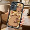 Phone Case: 2D Flat Samsung Galaxy A34 A35 M05 M06 S20 S22 S21 FE Plus 5G Stepped Protective Case, Foodie-pattern Capybara, Christmas and Halloween Gi