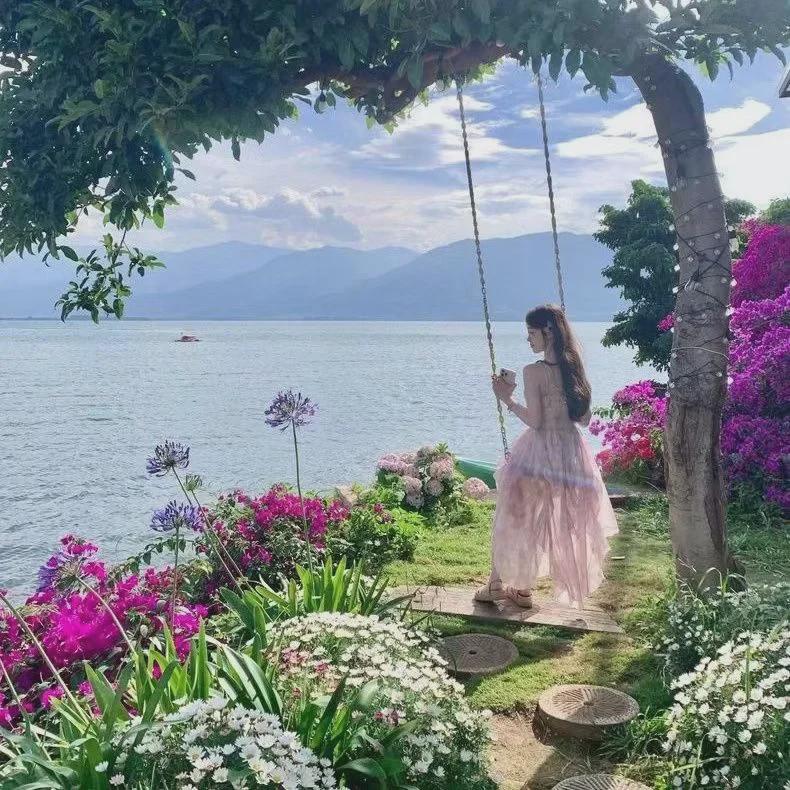 2024 Cherry Blossom Fairy-Style Irregular Hem Long Skirt - Summer Holiday Trend