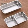 1/2Pcs Snack Box Double Compartment Stainless Steel Container Anti-Leak Design Dishwasher Safe Sauces Dressings Box