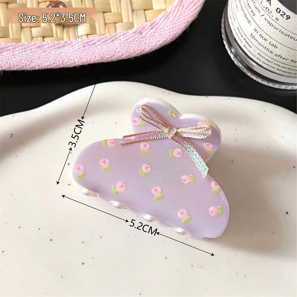 Koreanischer Eleganter Kürbisbogen Polka Dot Haarspange - Groß, Cremige Texturierte Hochsteckfrisur-Accessoire