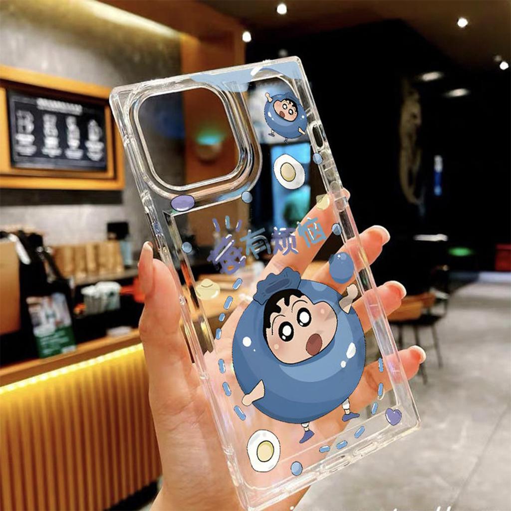 For IPhone16 for Apple Shell with Lanyard Ice Crystal Cube Transparent Skin-feel Frosted Airbag Anti-fall Shell Huaqiangbei