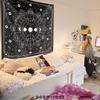 Zodiac Astrology Tapestry - Black and White Constellation Wall Hanging for Teen Girl's Bedroom, Living Room, Dorm (51x59 inches)