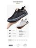 Men's Genuine Leather Crooked Head White Sneakers - Spring, Versatile, Thick Sole, Breathable, Hollow Casual Board Shoes