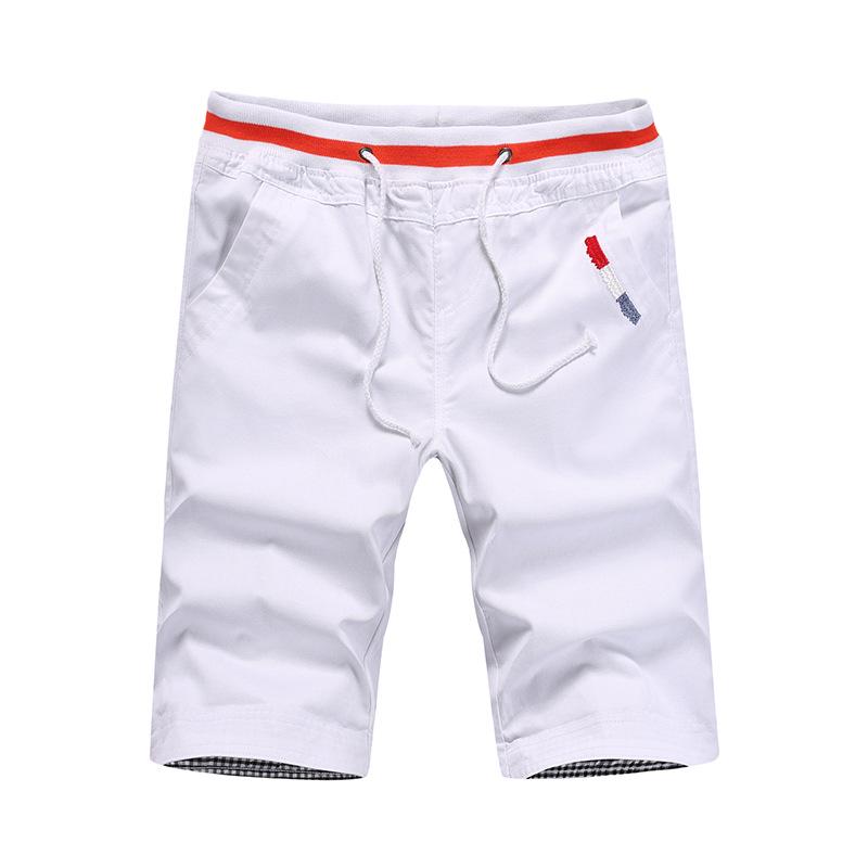 

Мужские модные шорты-карго, летние стильные шорты, мужские однотонные шорты, пляжные шорты, мужские брюки L белый