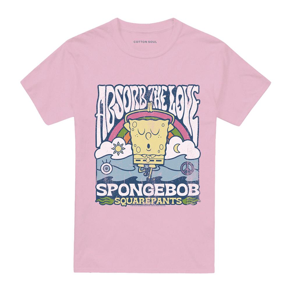 SpongeBob SquarePants Unisex Adult Absorb The Love Poster T-Shirt