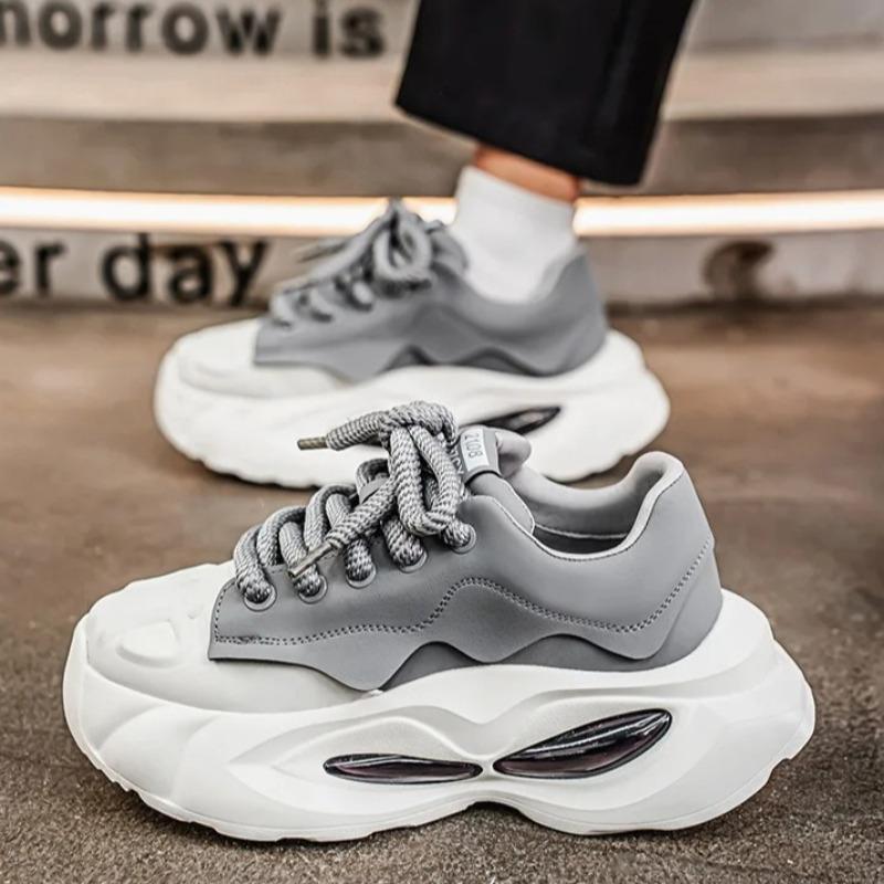 Men's Platform Shoes Fashion Thick-soled Sneakers Teenage Student Air Cushion Sports Shoe Outdoor Casual Shoes Zapatos De Hombre