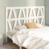 Vidaxl Bed Headboard, White, 126X4X100 Cm, Solid Pine Wood