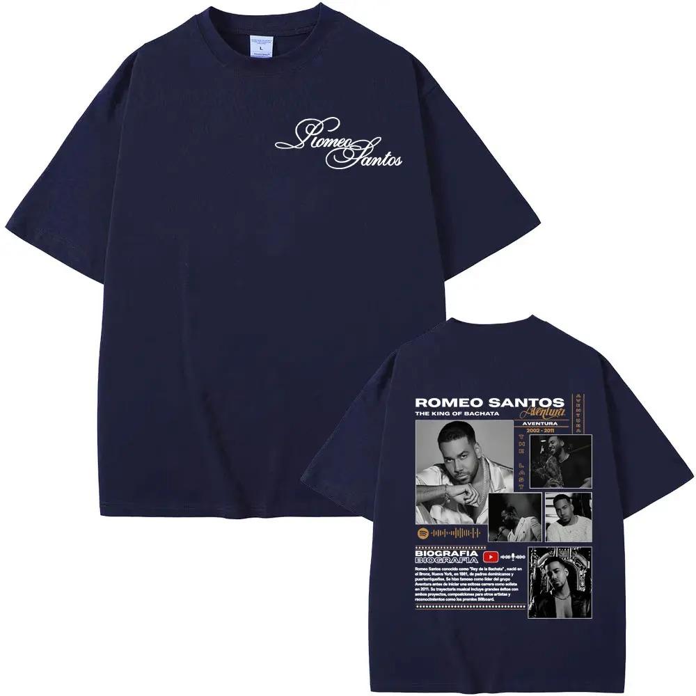 T-shirt Grafica Uomo Donna King of Bachata Romeo Santos Tour Album 2026 Street Vintage Classico 100% Cotone T-shirt Casual