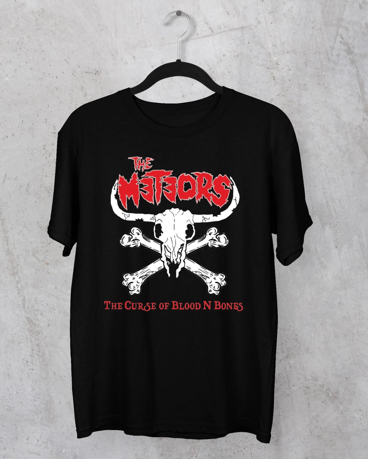

The Meteors The Curse of Blood n Bones T-shirt black Tee S to 5Xl 2F688 S