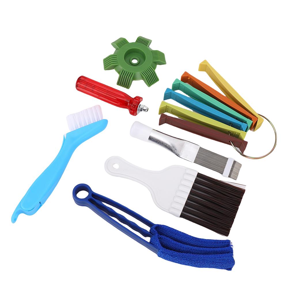 Klimaanlagen Lamellenreiniger Set Conditioner Lamellenkamm Glätter HLK Spulenreinigungsbürste AC