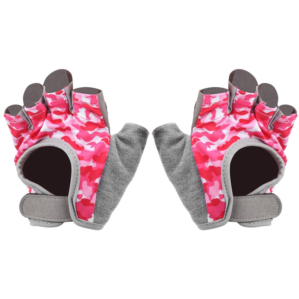 1 Pair Kids Half Finger Cycling Gloves NonSlip Breathable Gloves for Riding Bicycle Sports(XS )