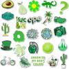 Colorful Aesthetic Stickers for Girls Waterproof Cute Stickers 50-Pack Water Bottle Laptop Phone Stickers for Teens (Green)