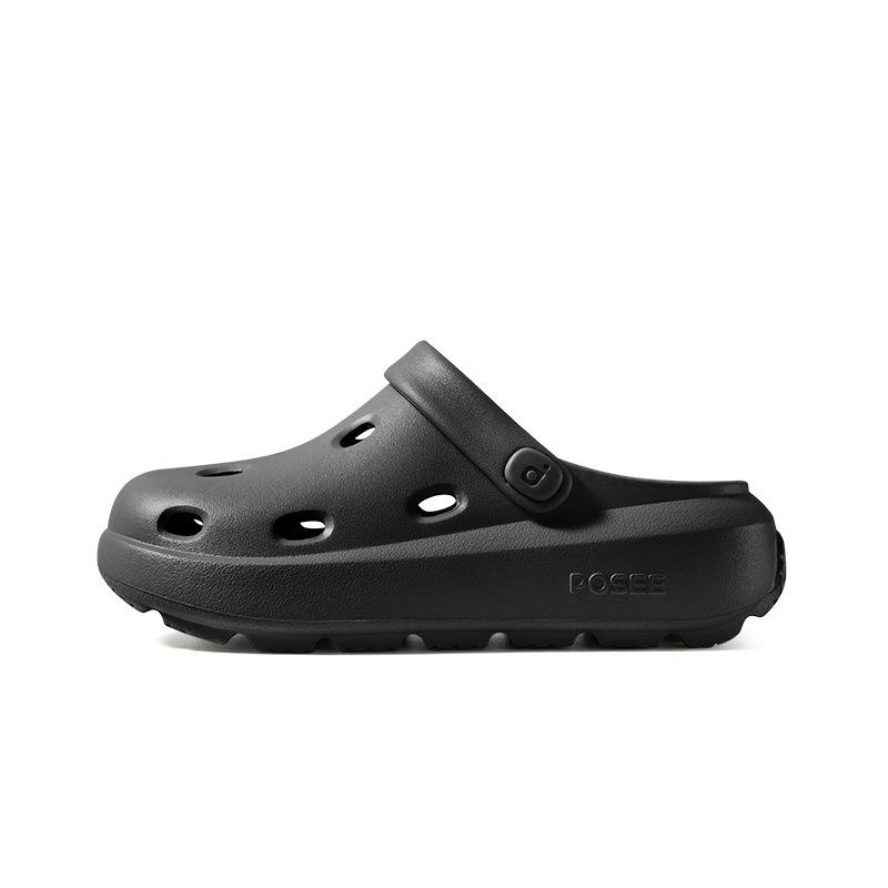Puxi Cheese Hole Summer Shoes: Women's Thick Sole Slip-Resistant Slippers, Height-Boosting Couple Style for Outdoor & Beach.