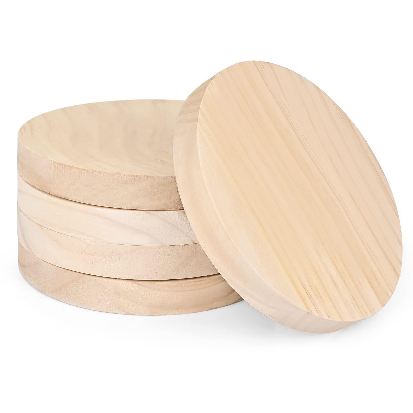 Direct Supply Natural Solid Wood Coaster Chinese Diy Hand-Painted Pine Anti-Scalding And Heat Insulation Square Wooden Coaster