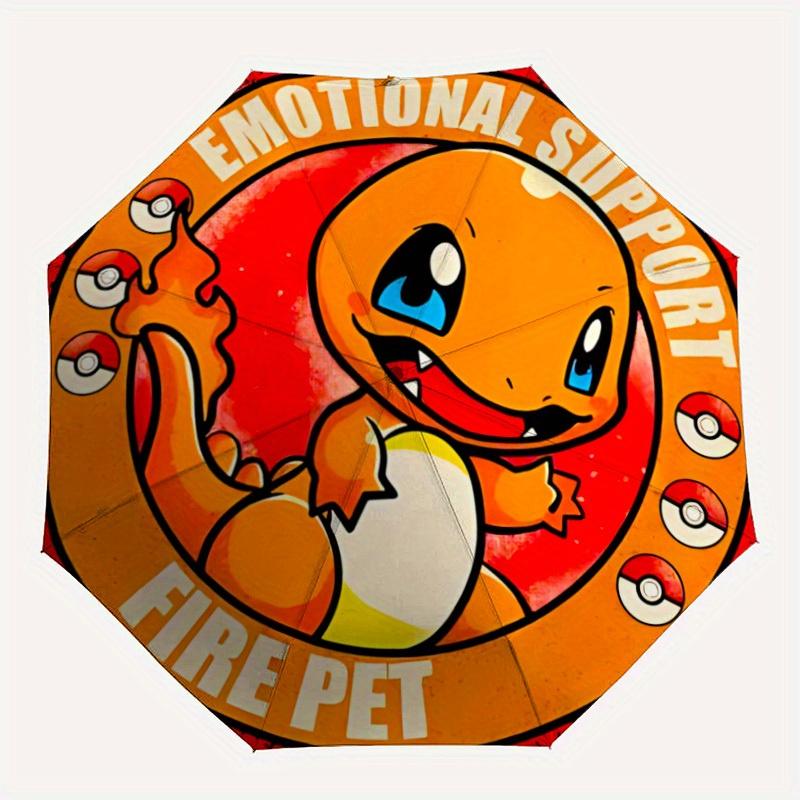 

Charmander Campfire Pokémon Automatic Open/Close Umbrella Folding Umbrella,Portable Compact Perfect Gift for Birthday, Christmas0809189