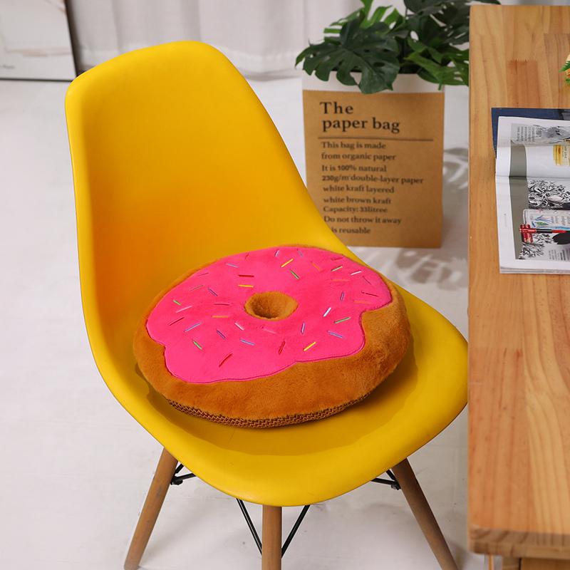 38Cm Cartoon Soft Doughnut Plush Doll Pillow Colorful Round Doughnut Dessert Cookie Plush Toy Home Decoration Gift For Children