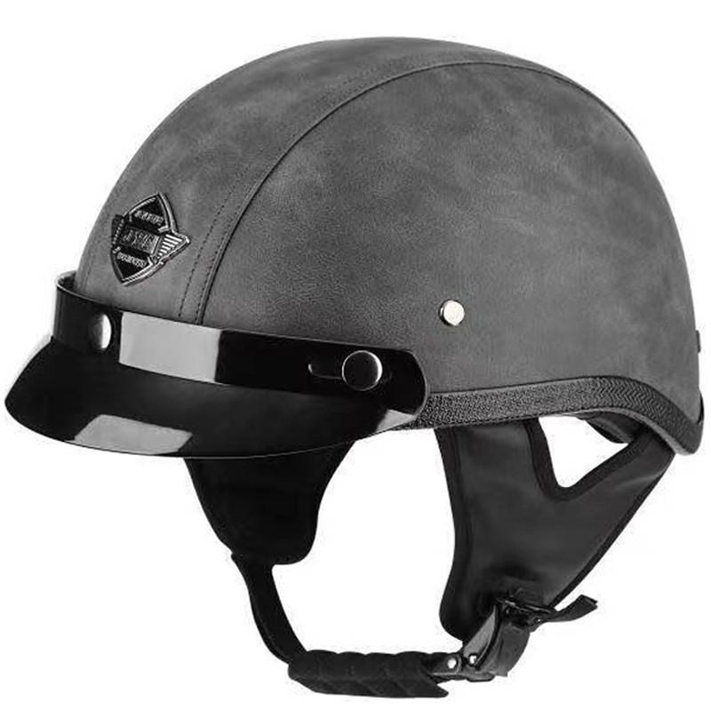 3C Certified Retro Half Helmet Scooter Motorcycle Riders Unisex All Season ABS Safety With Visor Options