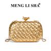 Ladies dinner bag  new fashion woven bag commuter versatile clutch bag shoulder messenger clip bag