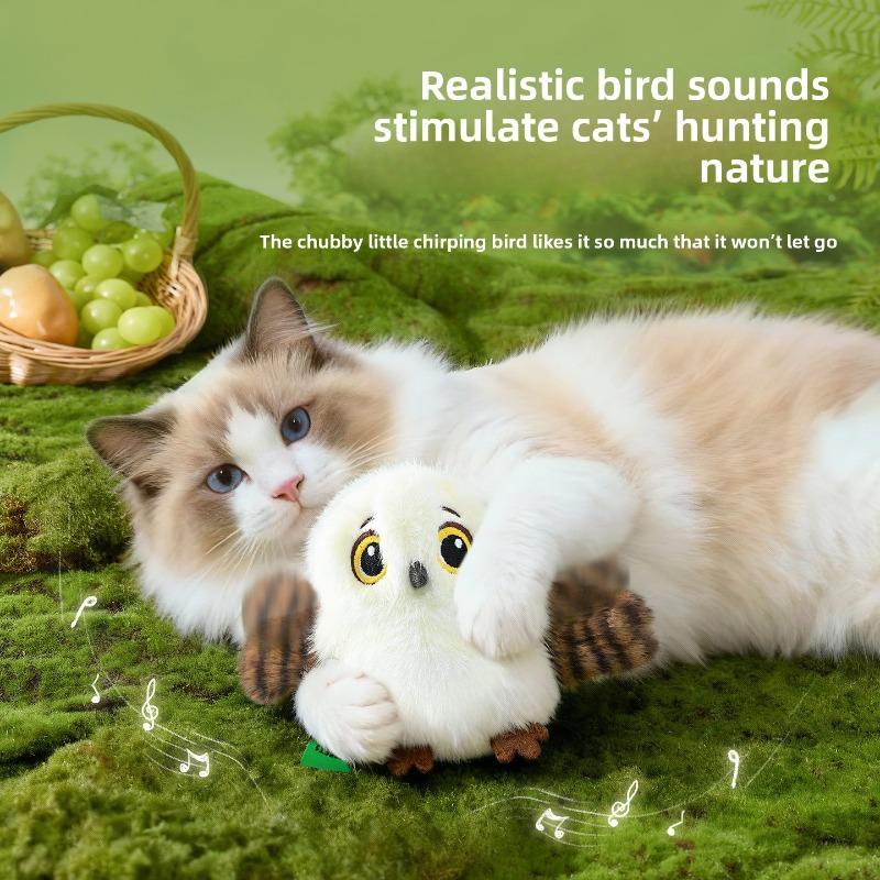 New Electric Cat Toy - Realistic Bird Toy - Self-amusement and Stress-relief Gadget - Automatic Cat-entertaining Sound Toy