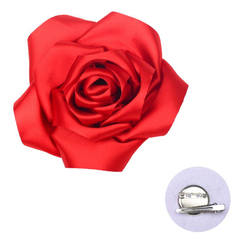 Exaggerate Multi-Layer Fabric Rose Flower Brooch For Women Girl Magazine Wedding Shoot Accessory Pin Dress Suit Corsage
