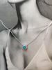 Silver Necklace with Opal 0.219ct (2126591)