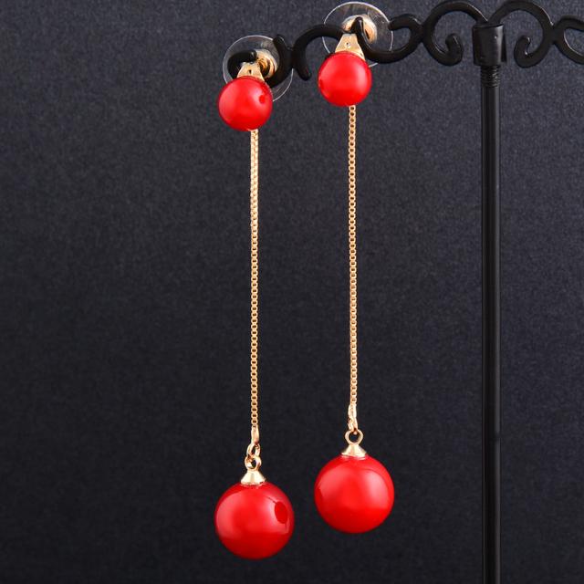 

Винтажные великолепные серые двойные искусственные жемчужины длинные цепочные серьги-подвески женские элегантные свадебные украшения Zd1 Xs2