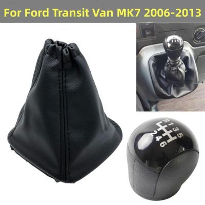 Για Ford Transit Van MK7 2006 2- 2013 Car 5/6 Speed Gear Stick Shift Knob Δερμάτινο κάλυμμα μπότας