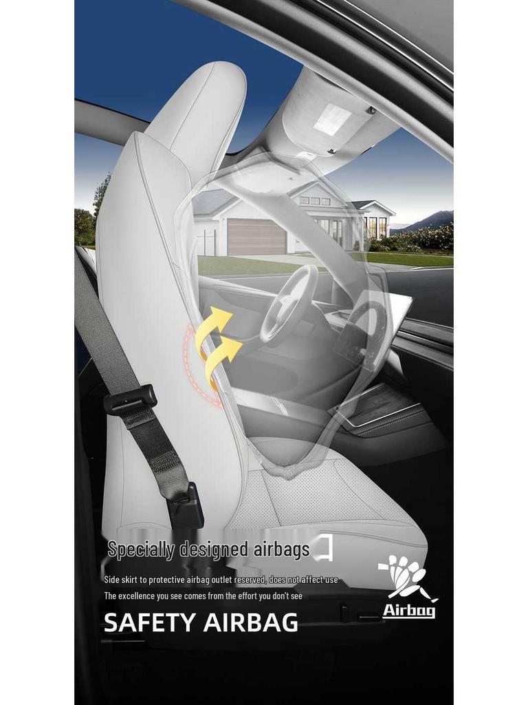 Tesla Model Y All-Season Wear-Resistant Leather Seat Covers & Cushions