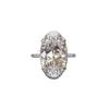New Luxury Big Oval Cubic Zirconia Crystal Rings Women Wedding Accessories High-quality Silver Engagement Bands Jewelry