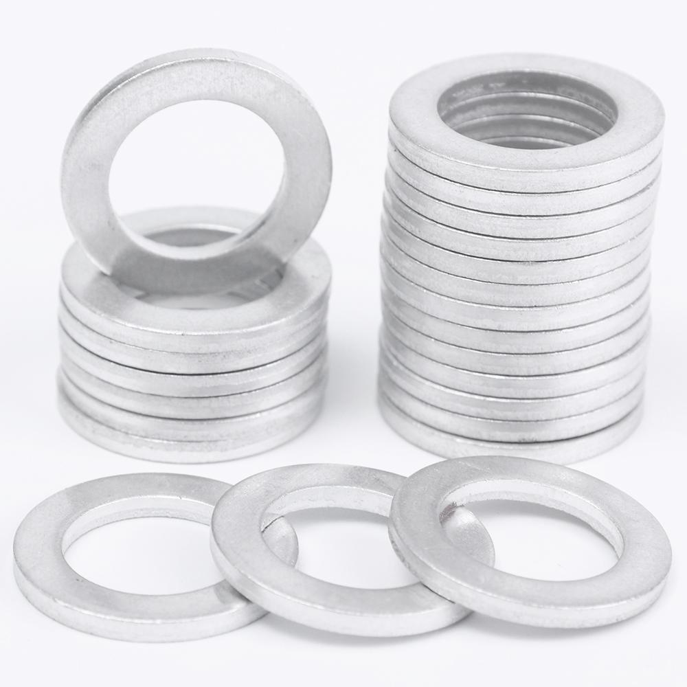 14mm Aluminum Oil Drain Plug Crush Washer Set Non-Slip for Lasting Sealing Car Exterior Accessories for Oil Change Compatible