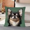 Capas de Almofada Decorativas com Estampa de Chihuahua para Cadeira Sala de Estar Capa de Almofada Aconchegante com Zíper Capas de Almofada para Sofá Quarto Decoração de Casa Interior